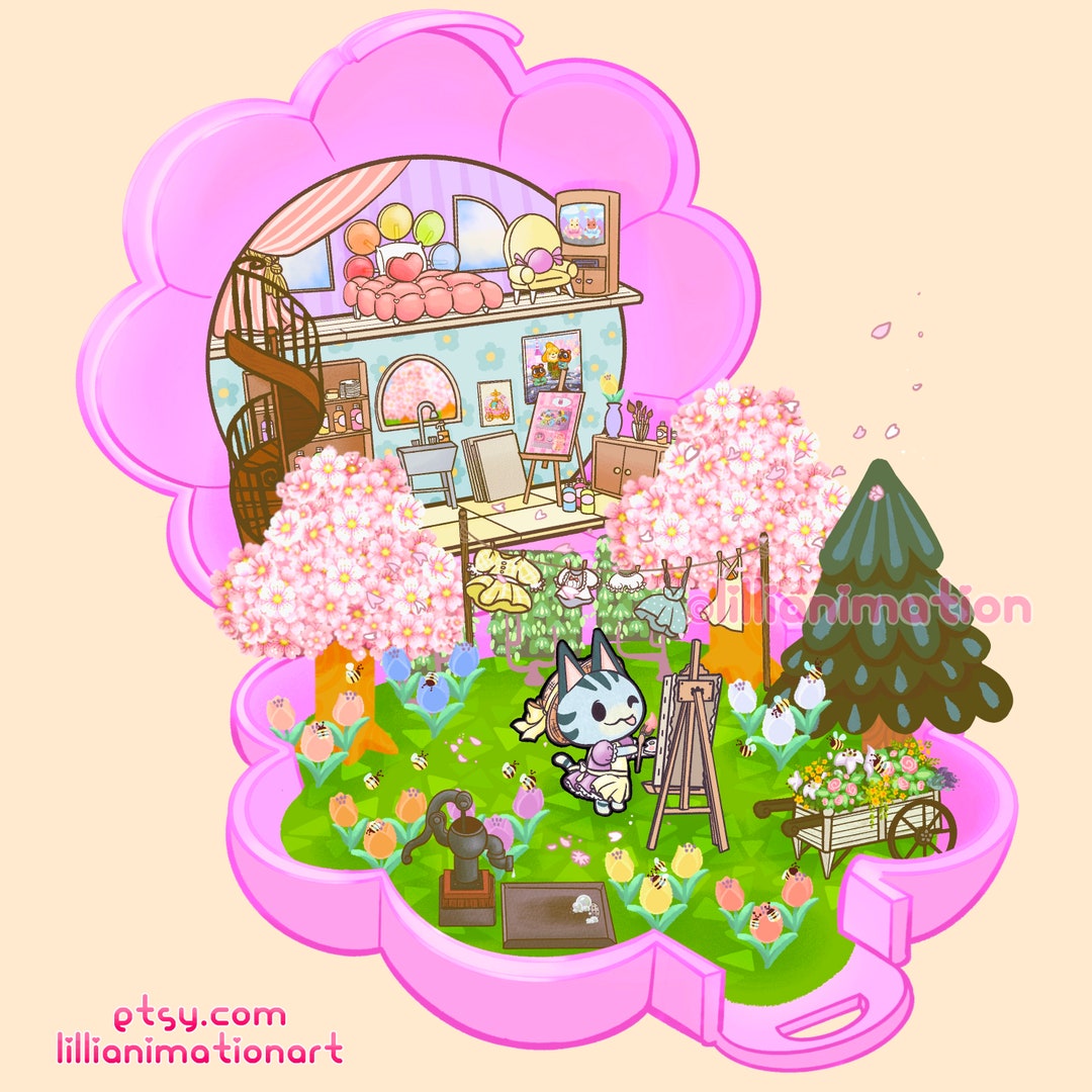 Pocket Villager LOLLY 5x5 Print animal Crossing New Horizons Etsy