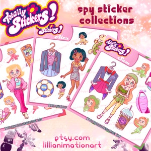 Totally Spies! Spy Sticker Sheets - Laptop waterbottle stickers