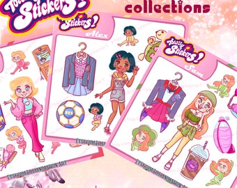 Totally Spies! Spy Sticker Sheets - Laptop waterbottle stickers