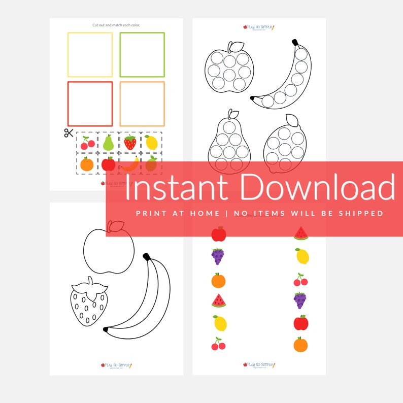 Toddler Printables, Preschool Printables, Fun With Fruit, Learning ...