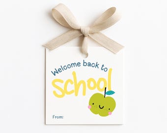 Printable Teacher Gift Tag | Back to School Favor Tag | 2.5 x 2.5 Instant Download | Teacher Appreciation Gift | Welcome Back Ro School