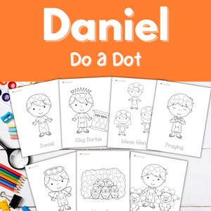Daniel and the Lions Den Dot Marker, Sunday School Activities, Daniel Lions Den Bible Story, Daniel Dot Marker, Preschool Daniel Lions Den