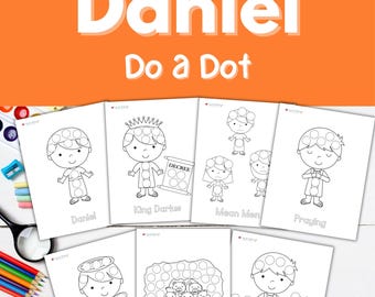 Daniel and the Lions Den Dot Marker, Sunday School Activities, Daniel Lions Den Bible Story, Daniel Dot Marker, Preschool Daniel Lions Den
