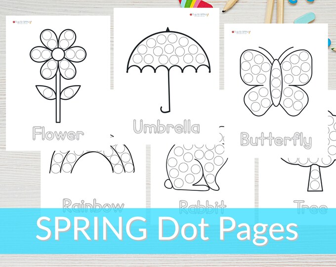 Spring Dot Printables Spring Dot Marker Printables Do A Dot - Etsy