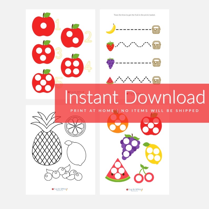 Toddler Printables, Preschool Printables, Fun With Fruit, Learning ...