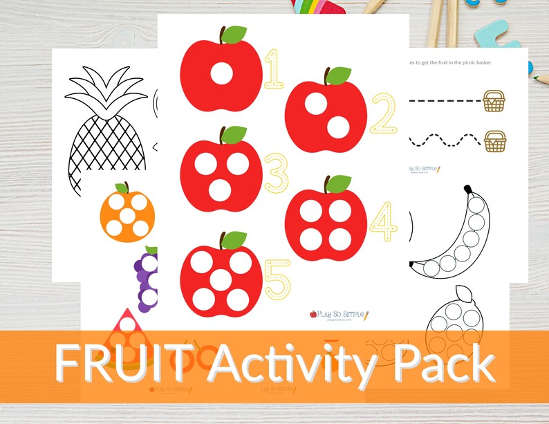 Toddler Printables, Preschool Printables, Fun With Fruit, Learning ...
