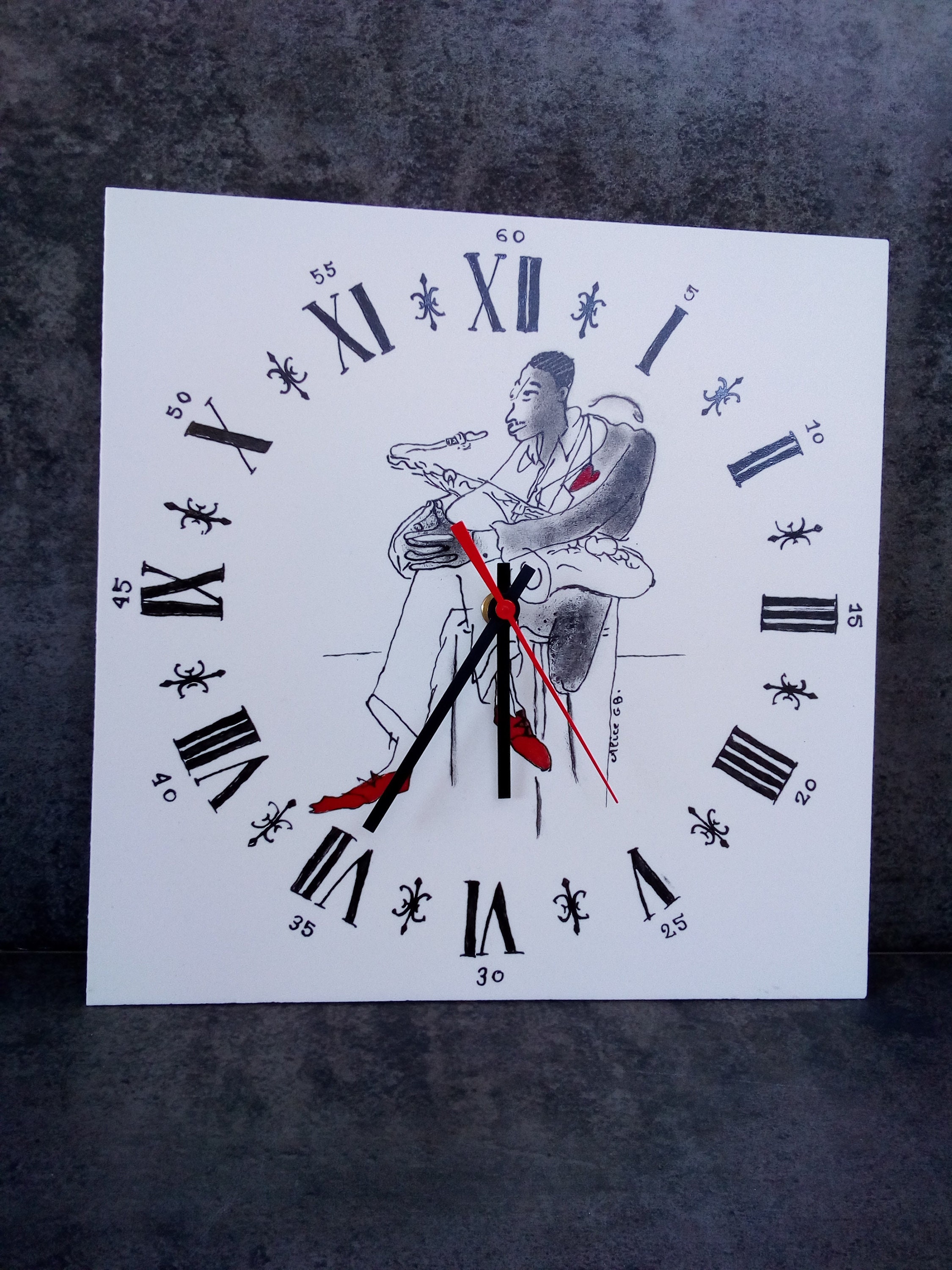 Horloge Saxophoniste