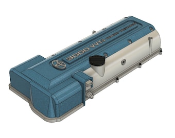 1/10 Scale 2JZ GTE Valve Cover STL file for 3D printing/ Toyota 3000 VVi-Two Way Twin Turbo 3D model files, Supra accessories!