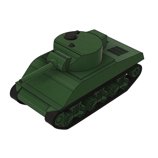 Sherman Tank STL files for 3D printing