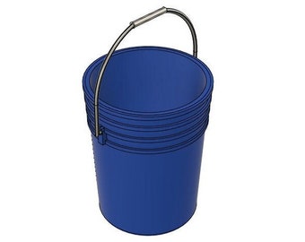 1/10 Scale 5 Gallon Bucket STL files for 3D printing