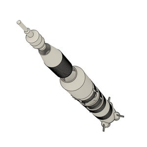 Saturn V rocket STL files for 3D printing | Great for new printers! | Specifically designed for 3D printing | Easy to set up and print |