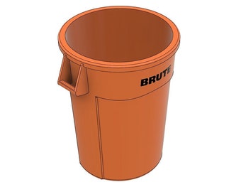 1/10 Scale 32 Gal. Trash Can STL File for 3D printing