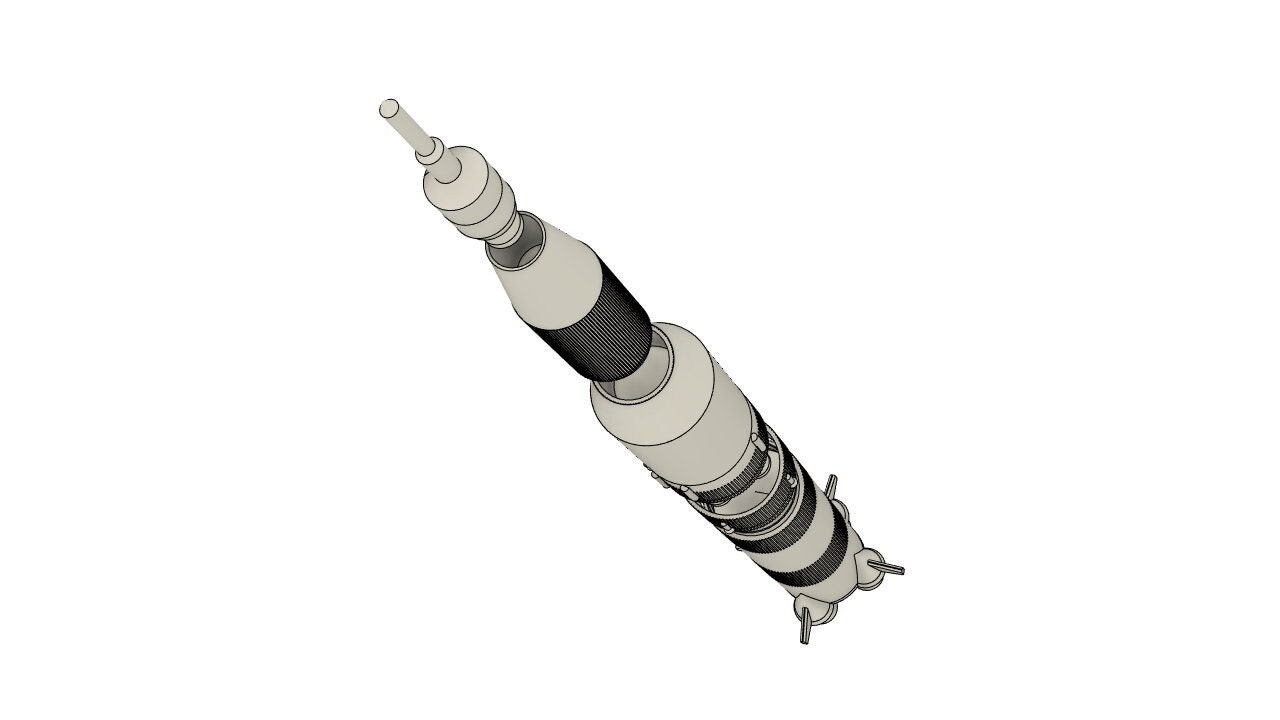 Saturn V Rocket STL Files for 3D Printing Etsy