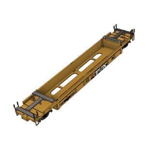HO Scale Well Car STL Files for 3D Printing | 3D Printable 40&#39; Thrall Rebuilt Well Car in Ho Scale | Decal Sheet file included | High Detail