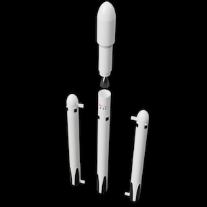 SpaceX Falcon Heavy STL files for 3D printing/ Decal files included