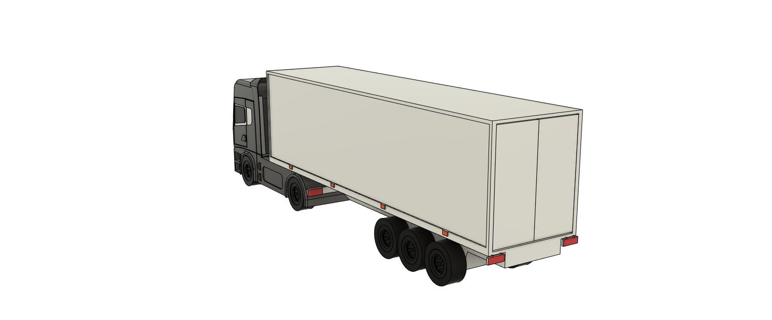 HO Scale Tractor Trailer STL Files for 3D Printing | 3D Printable ...