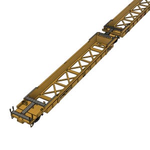 Archivos STL de vagón articulado de 53' a escala HO para impresión 3D / Vagón articulado de 53' para impresión 3D en escala Ho / Archivo de hoja de calcomanías incluido