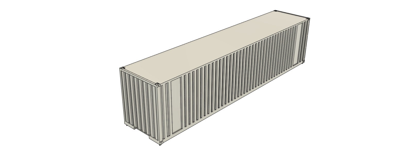 HO Scale 40 Foot Container STL Files for 3D Printing (digital Files ...