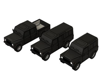 Paquete de modelos 3D STL del Land Rover Defender (archivo digital)
