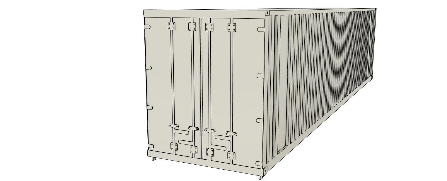 HO Scale 40 Foot Container STL Files for 3D Printing (digital Files ...