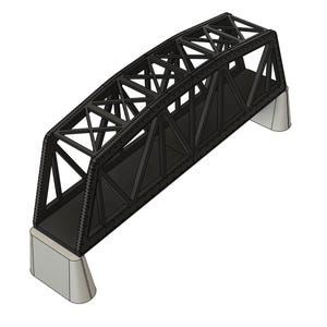 HO Scale Train Bridge STL Files for 3D printing | 350mm Long | Easily fits double stacked well cars | Print multiple for longer bridges