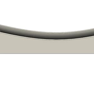 May include: A silver metal roller with a curved design. The roller is designed to hold a piece of paper or fabric in place.