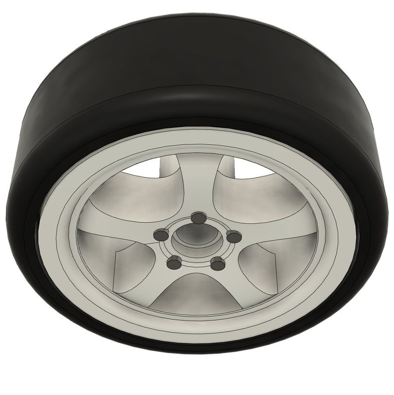 1/64 5-spoke Wheel STL Files for 3D Printing - Etsy