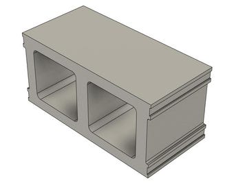 1/10 Scale Cinder Block STL File | RC Car Accessory (Digital File)