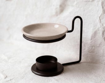 Lámpara aromática para cera derretida | Lámpara aromática minimalista para cera perfumada | Lámpara aromática tipo vela pequeña | Fundidor de cera | Regalo para mujeres
