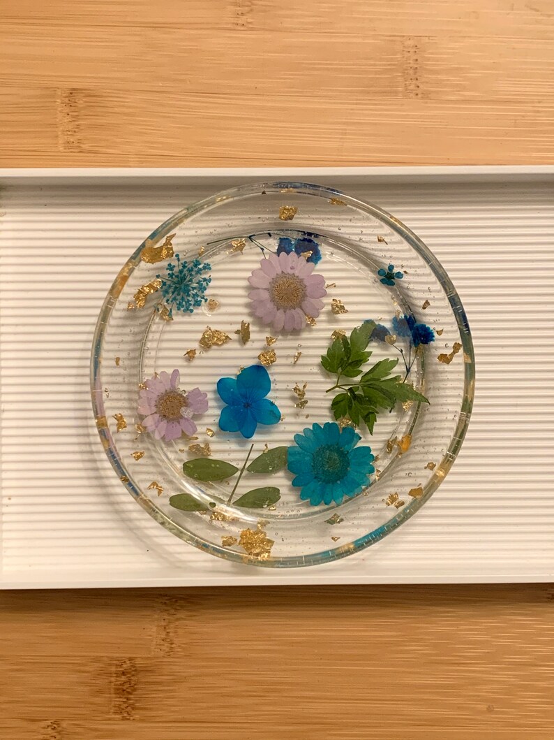 Handmade Floral Resin Jewelry Dish Jewelry Tray Resin Etsy