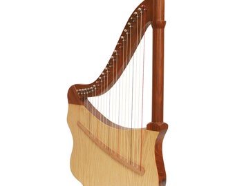 Lute Harp 22 String Rosewood Finish, Hand Made Ireland