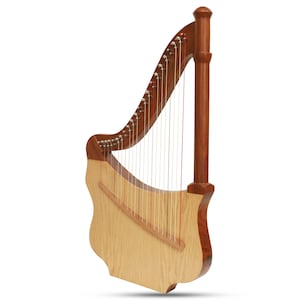 Lute Harp 22 String Rosewood Finish, Hand Made Ireland