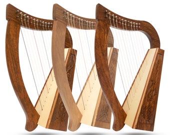 Irish Celtic Harp 12 Strings with Bag and String, Handmade harp
