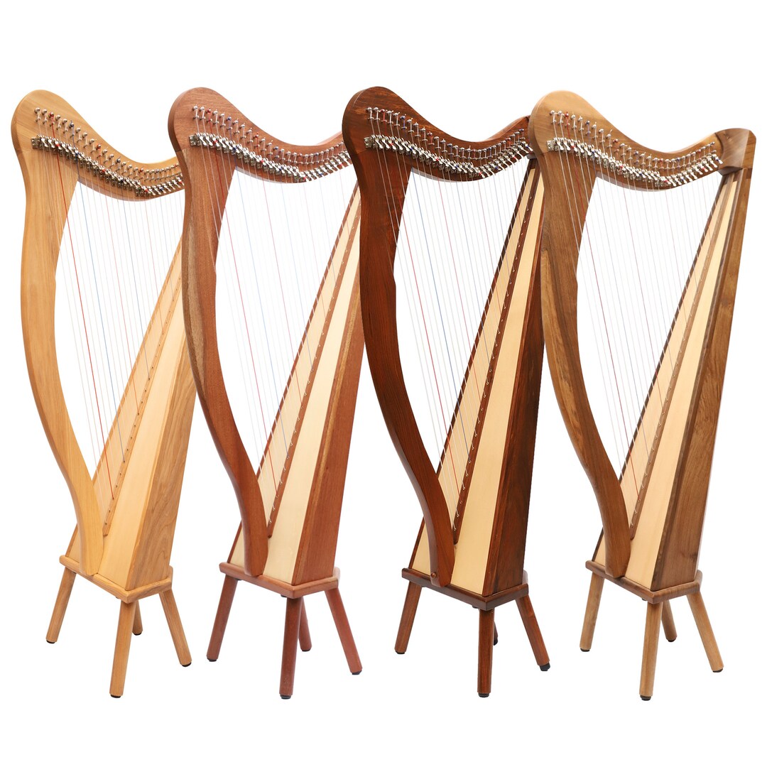 27 String Ard Ri Harp, Celtic Irish Harp With Levers, Irish Folk Harp