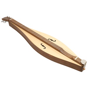 Appalachian Dulcimer / Mountain Dulcimer, 4 String Teardrop Turn Scroll F-Hole Walnut Finish image 2