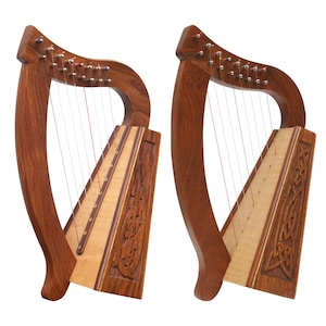 Handmade Celtic Irish 8 String Harp, Irish Gift Harp Handmade