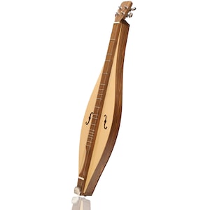 Appalachian Dulcimer / Mountain Dulcimer, 4 String Teardrop Turn Scroll F-Hole Walnut Finish