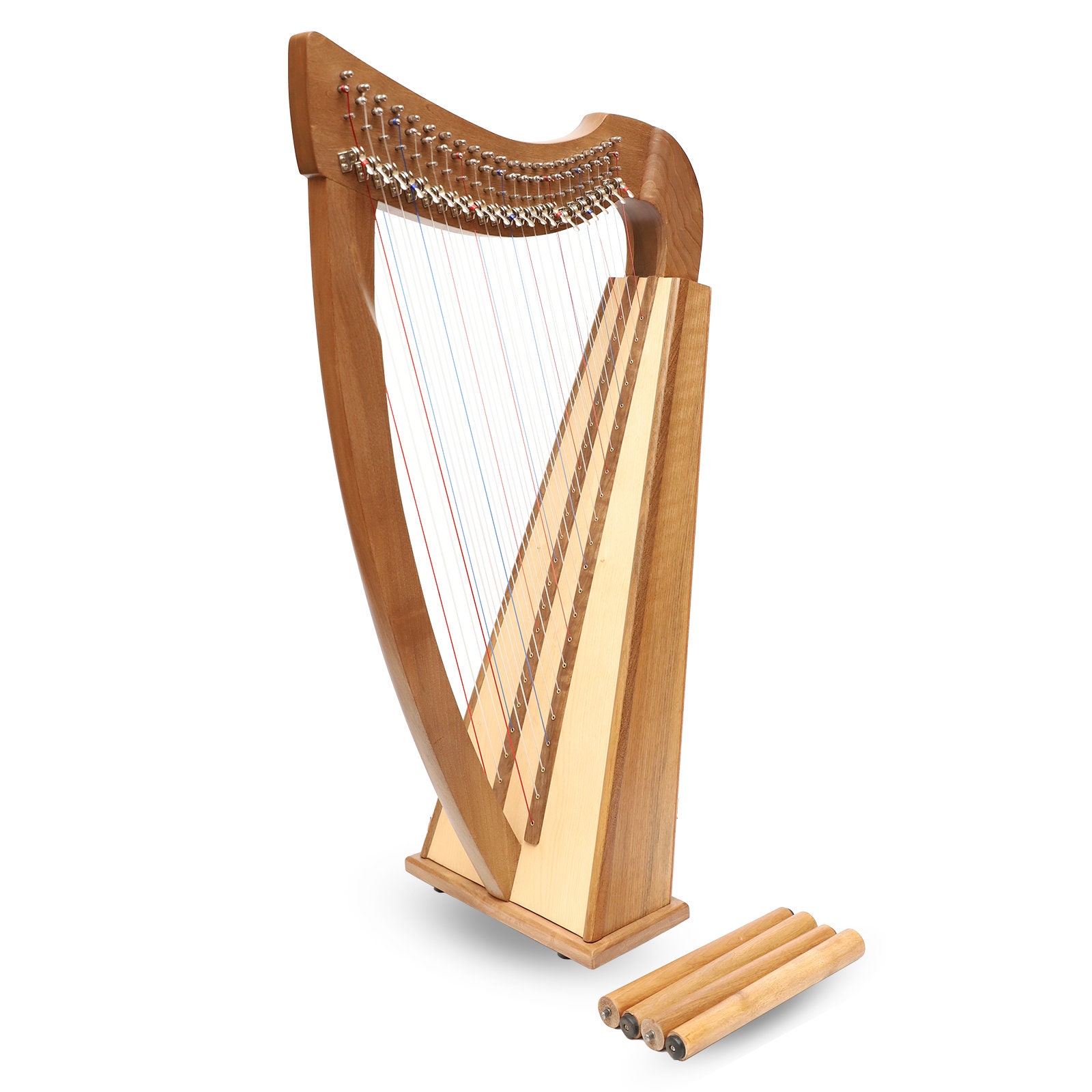 Double String harp 2 by 22 string harp 22 Strings each Side with levers Double Strung harp with Levers