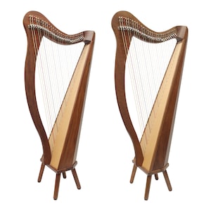 29 String Ard Ri Harp, Celtic Irish Harp With Levers, Irish Folk Harp Handmade