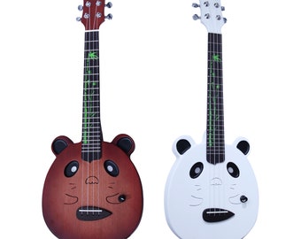 Panda Electric Ukulele with Bag, Electric Ukulele, Concert Ukulele.