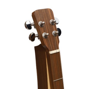 Appalachian Dulcimer / Mountain Dulcimer, 4 String Teardrop Turn Scroll F-Hole Walnut Finish image 4