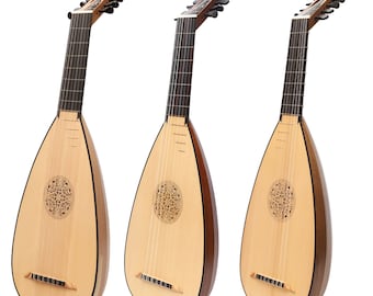 Handmade Travel Lute: 7 Course Solid Wood Instrument With Bag - Etsy