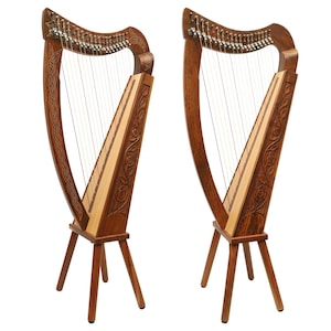 19 String Celtic Irish Harp with Levers Traditional Celtic Irish Harp with Levers Hand Made