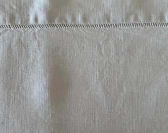 An antique large French white métis linen sheet circa 1930
