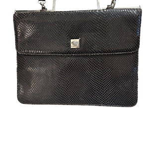 eine Vintage Gianni Versace Schlangenlederhandtasche