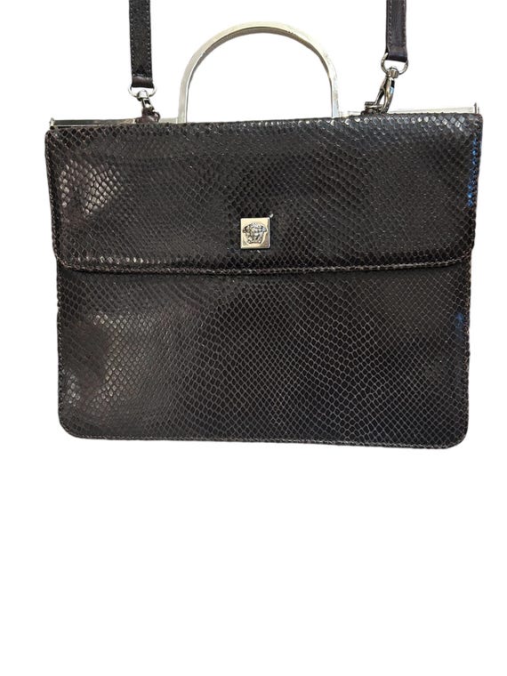 A Vintage Gianni Versace Snakeskin Handbag Etsy Ireland