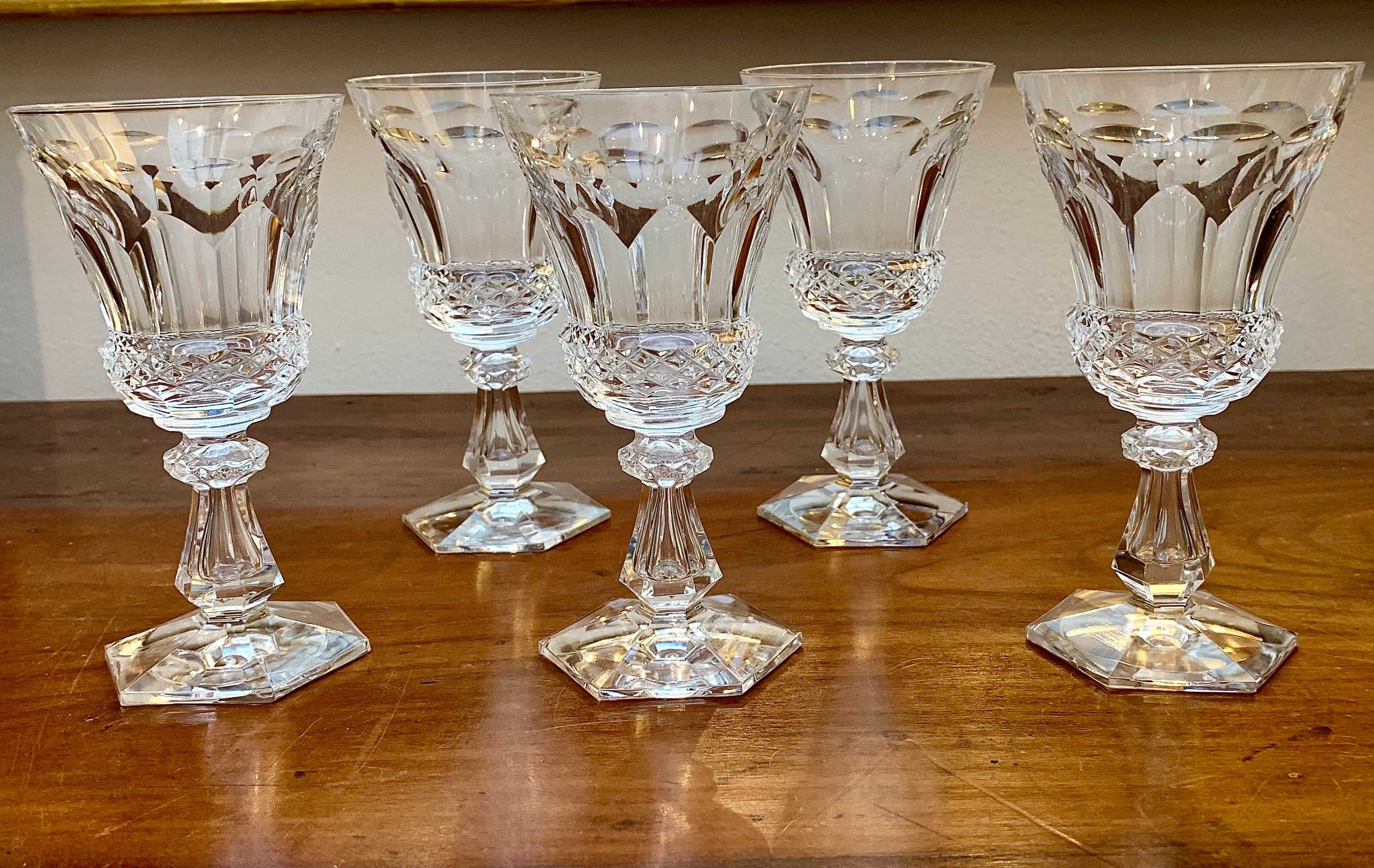 19th Century Champagne Flutes in Val Saint Lambert Crystal, Set of