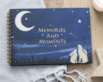 Memories and Moments Look At The Stars Baby Record Book, Memory Hare Moon Gazing Milestone