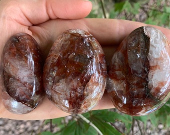 Fire Quartz Palm Stone