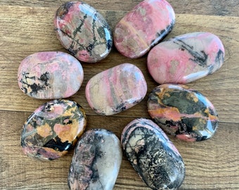 Rhodonite Palm Stone